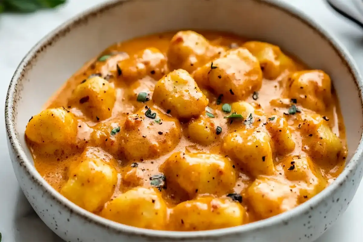 Crispy Tofu with Gnocchi Marry Me – Vegan & Dairy Free! 47 A creamy vegan dish featuring crispy tofu and gnocchi in a rich dairy free sauce