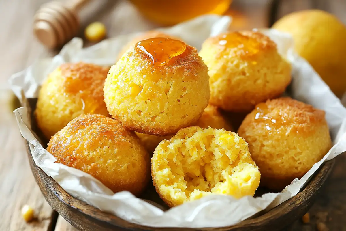 Honey Butter Cornbread Poppers – Southern-Style Sweet Bites 28 These Southern-Style Honey Butter Cornbread Poppers are crispy, fluffy, and glazed with sweet honey butter. The perfect bite-sized food!