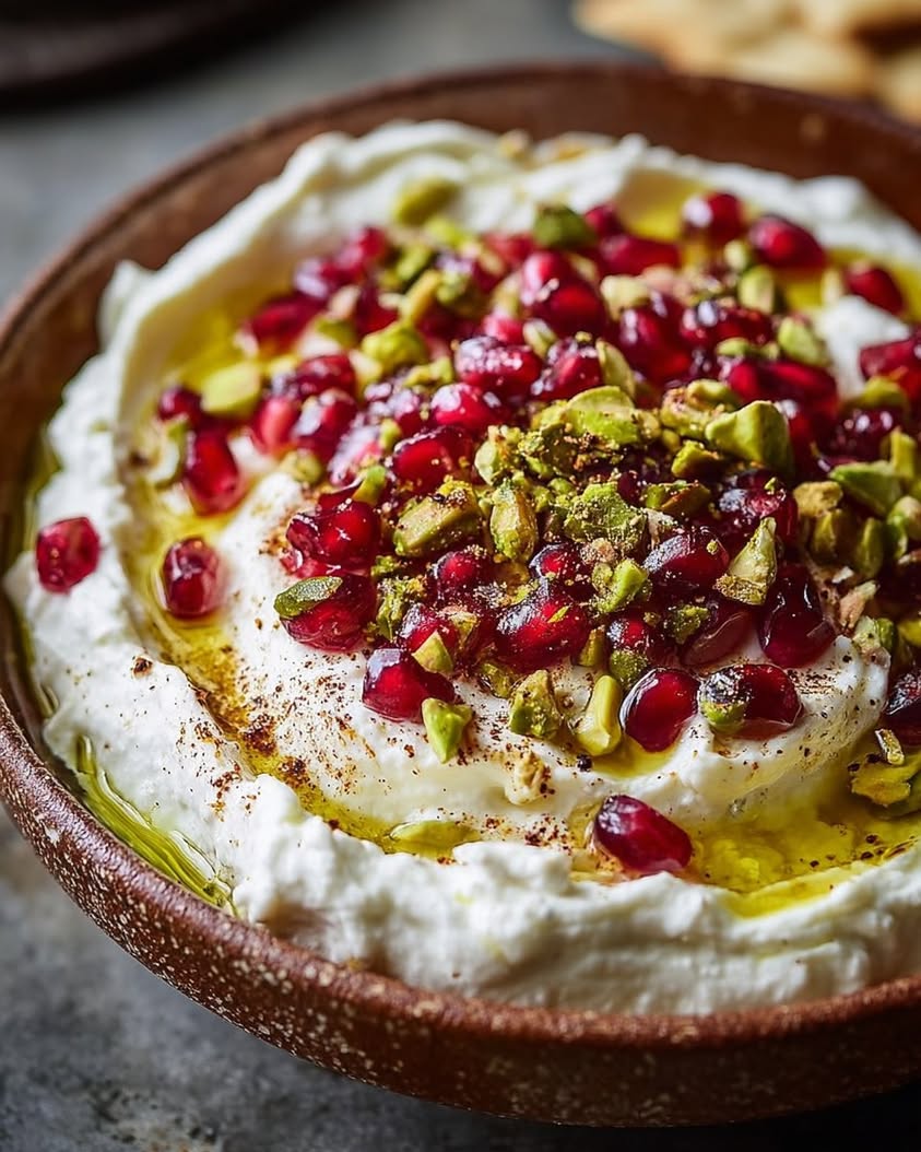 Indulge in Jewel-Topped Feta Cloud with Pomegranate & Pistachio Delight 10 jewel topped feta cloud