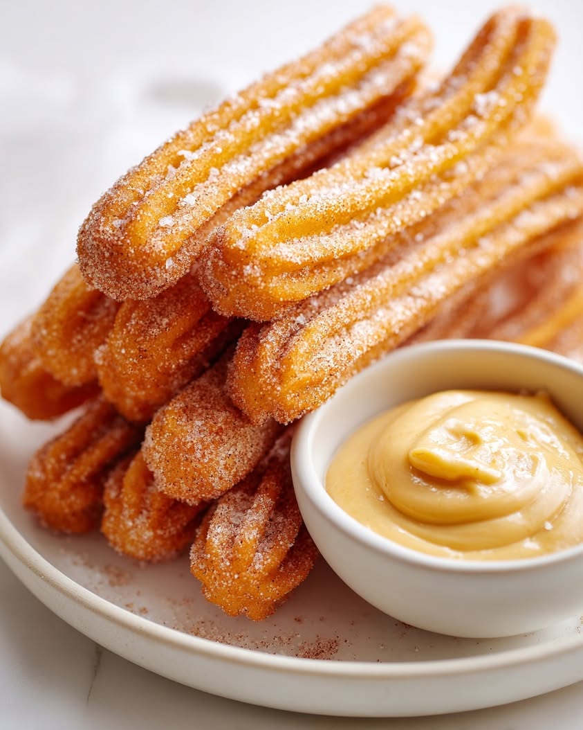 Indulge in Sweet Potato Churros with Salted Caramel Goat Cheese Dip 22 sweet potato churros caramel dip