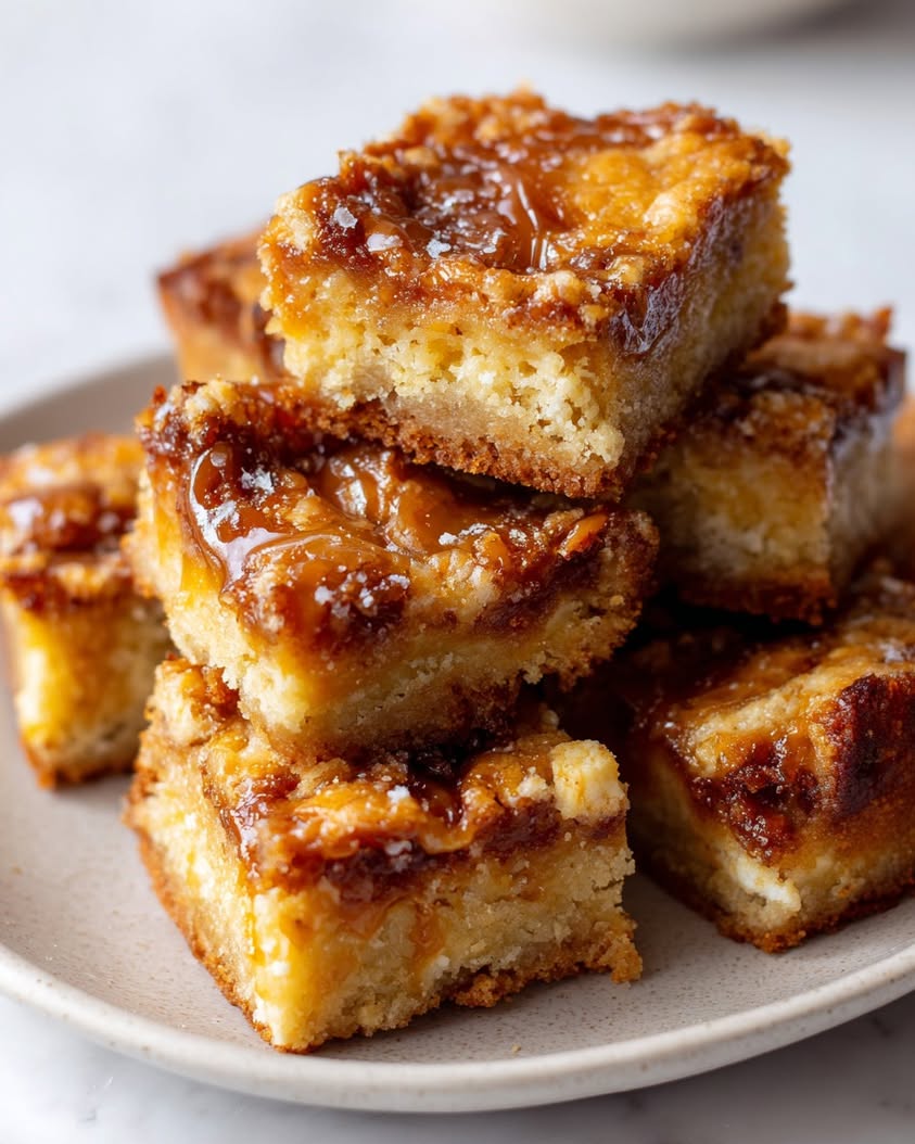Brown Butter Feta Blondies with Salted Caramel Swirl Recipe 19 brown butter feta blondies caramel
