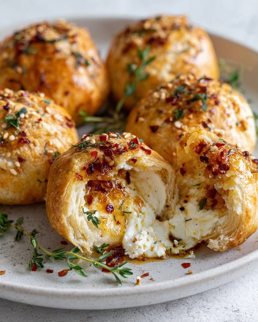 Spicy Chili Honey Burrata Puff Pastry Bombs Recipe 16 chili honey burrata puff pastry