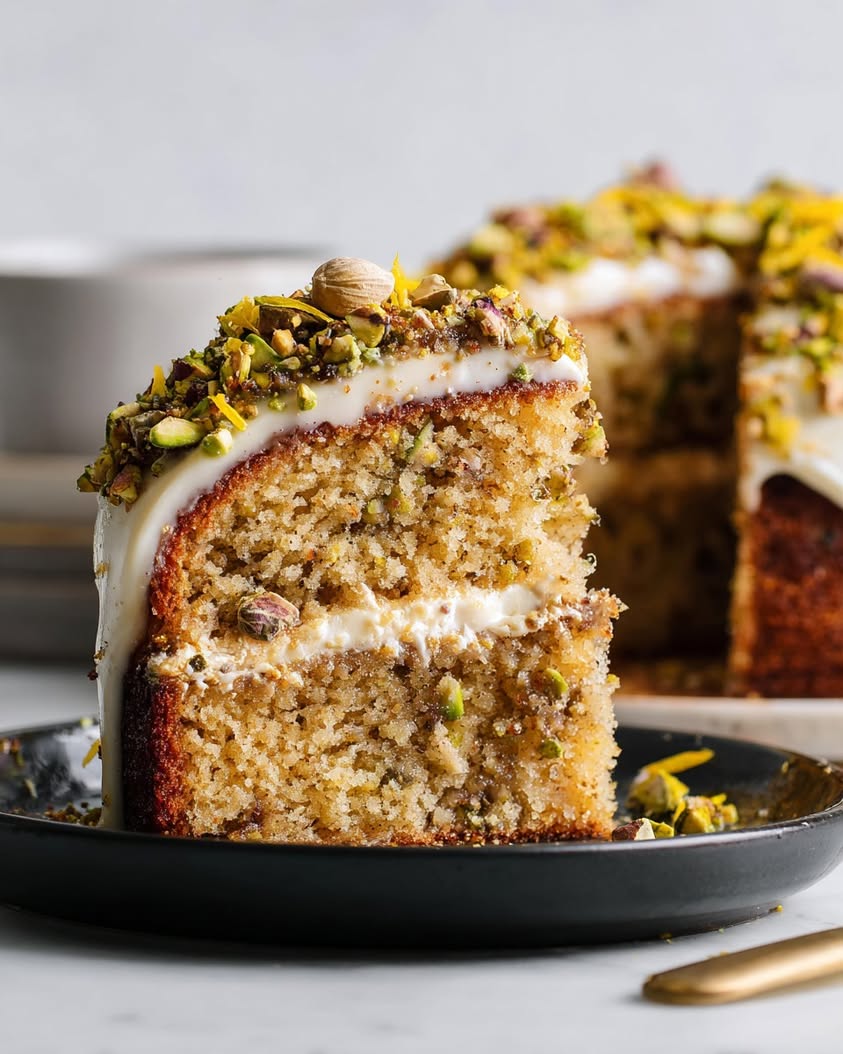 Irresistible Lemon & Pistachio Cake with a Ricotta Surprise 16 lemon pistachio dream cake ricotta
