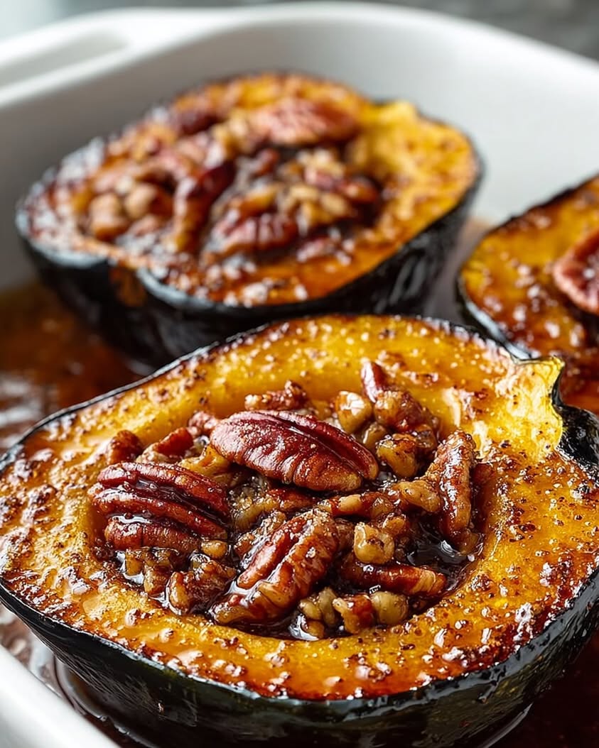 Maple Pecan Roasted Acorn Squash: A Cozy Fall Side or Dessert 14 maple pecan roasted acorn squash