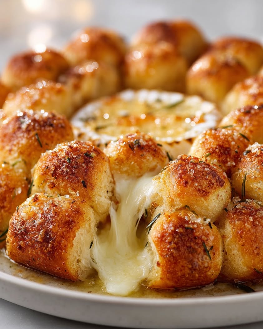 Tear & Share Focaccia Ring with Melting Camembert Core Recipe 18 tear share focaccia camembert ring