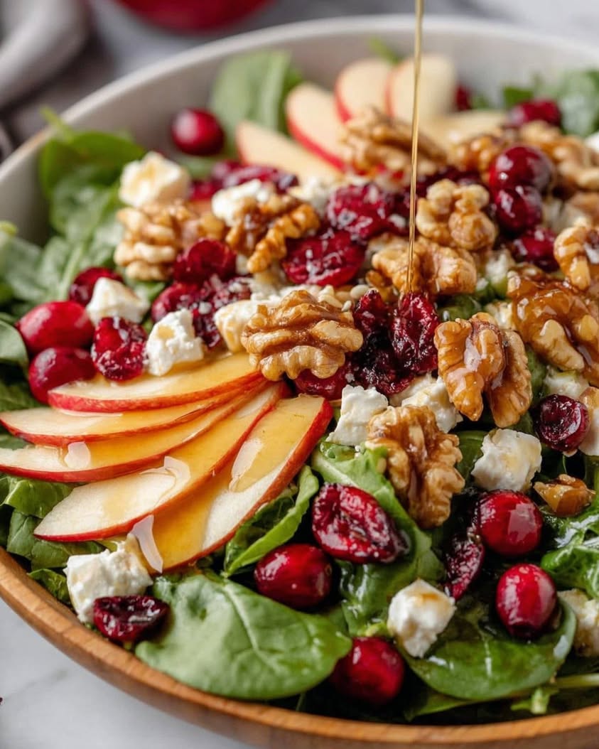 A Perfect Apple Walnut Cranberry Salad with Maple Dressing 3 apple walnut cranberry salad maple dressing