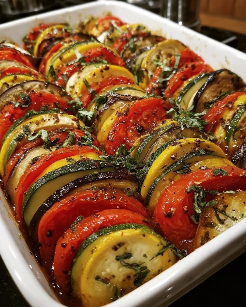 Easy Baked Ratatouille Recipe with Tomatoes, Zucchini, and Eggplant 3 baked ratatouille tomatoes zucchini eggplant