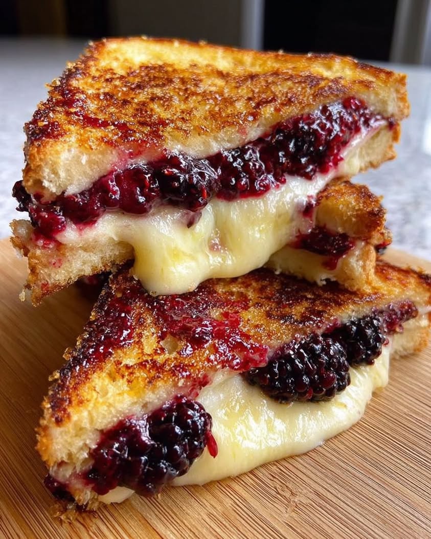 Brie and Blackberry Jam Grilled Cheese: A Gourmet Twist 3 brie blackberry jam grilled cheese
