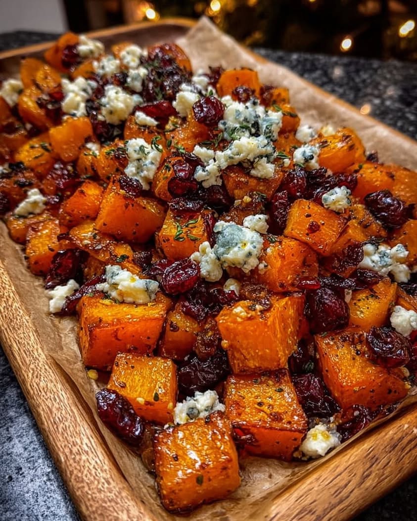 Caramelized Butternut Squash with Gorgonzola and Cranberry Glaze 3 caramelized butternut squash gorgonzola cranberry