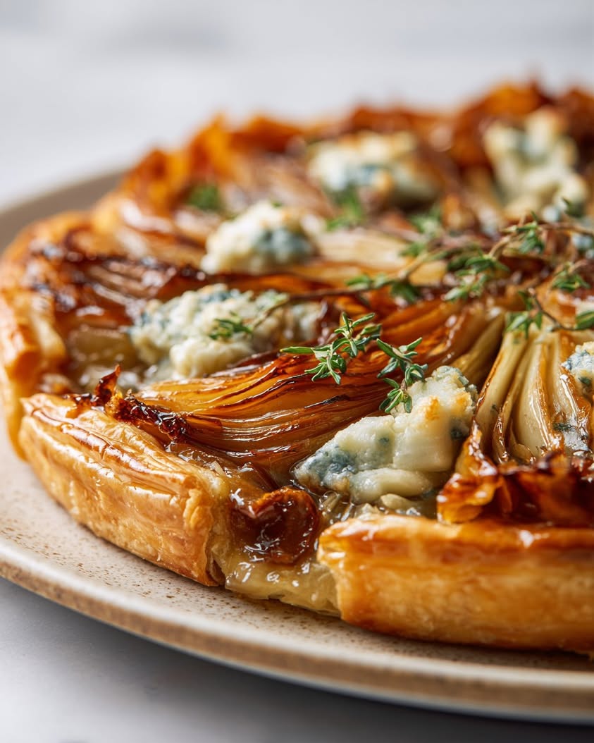 Delicious Caramelized Endive Tart with Smoky Blue Cheese Flavor 12 caramelized endive upside down tart