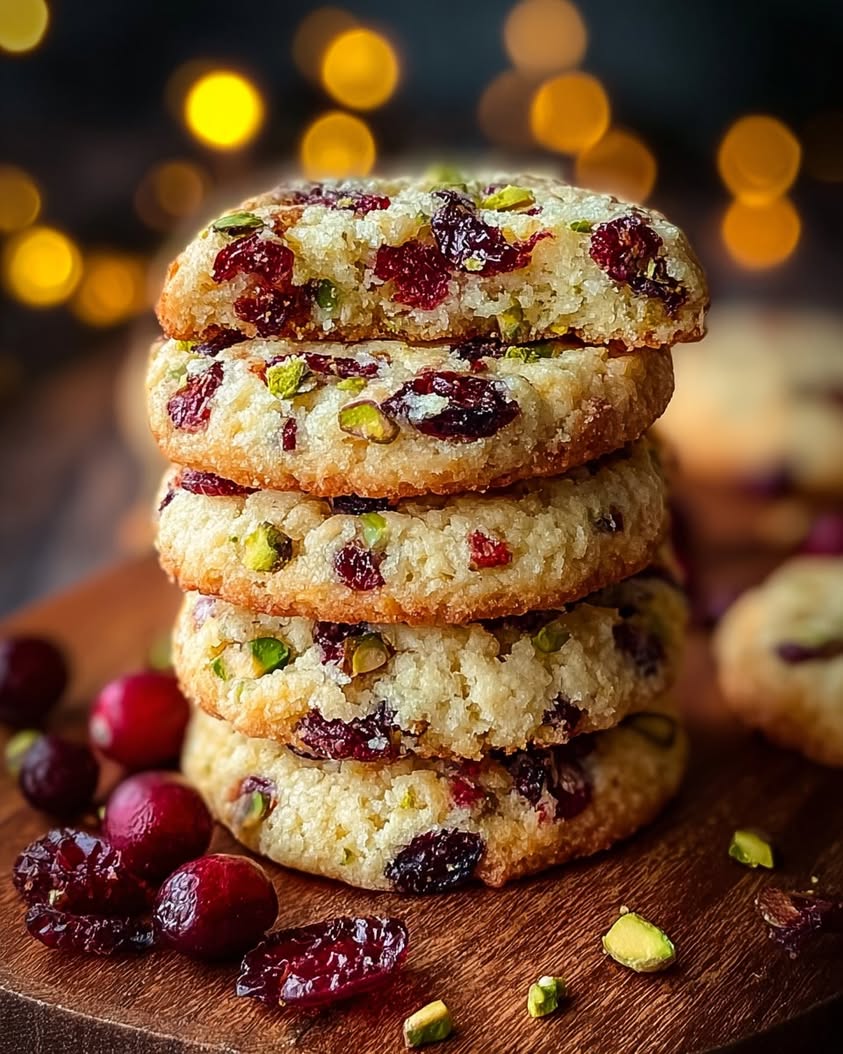 Cranberry Pistachio Snow Cookies: A Festive Holiday Recipe 3 cranberry pistachio snow cookies