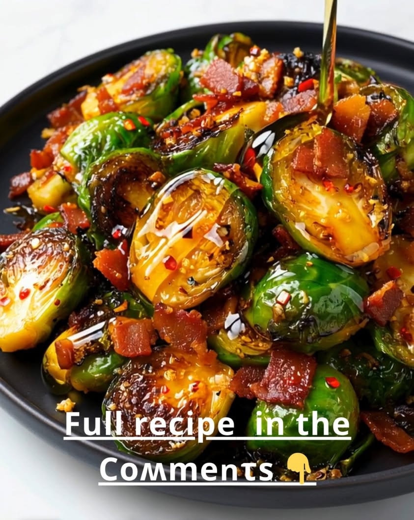 Sweet and Spicy Bacon Brussels Sprouts with a Kick 3 crispy caramelized veggie flavor bomb