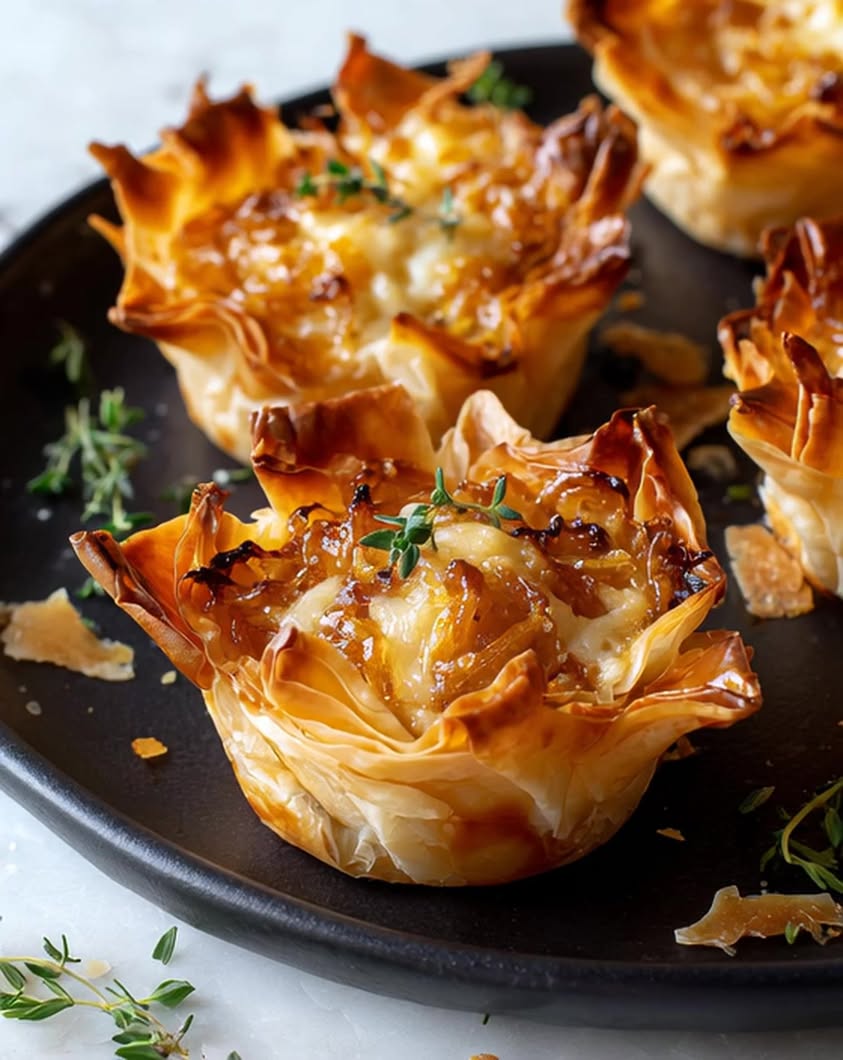 Delicious Gruyère and Caramelized Onion Phyllo Cups Recipe 10 gruyere caramelized onion phyllo cups