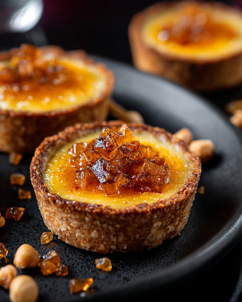 Decadent Hazelnut Crème Brûlée Tartlets Recipe for a Perfect Dessert 3 hazelnut creme brulee tartlets