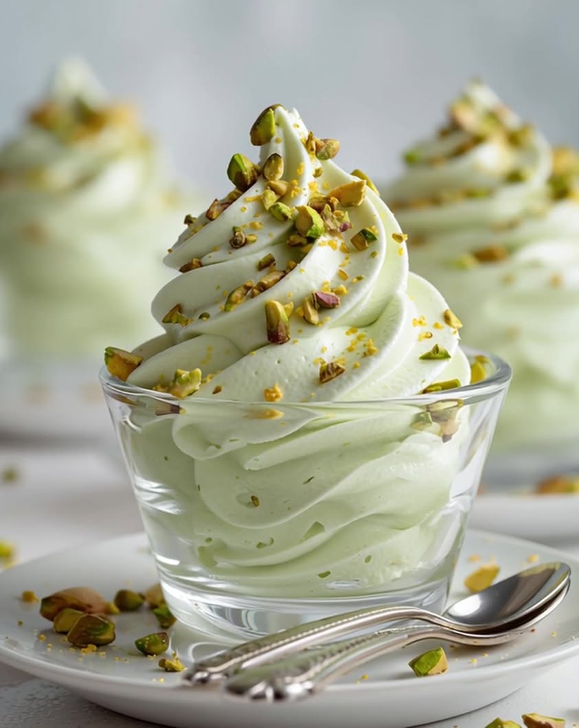 Pistachio White Chocolate Mousse Cups: An Elegant No-Bake Dessert 3 pistachio white chocolate mousse cups