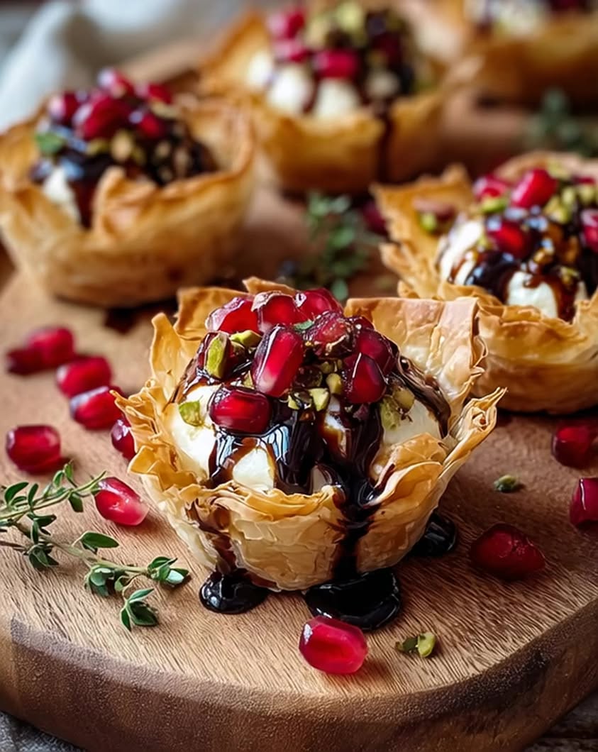 Pomegranate Pistachio Brie Bites: An Easy, Elegant Appetizer 3 pomegranate pistachio brie bites