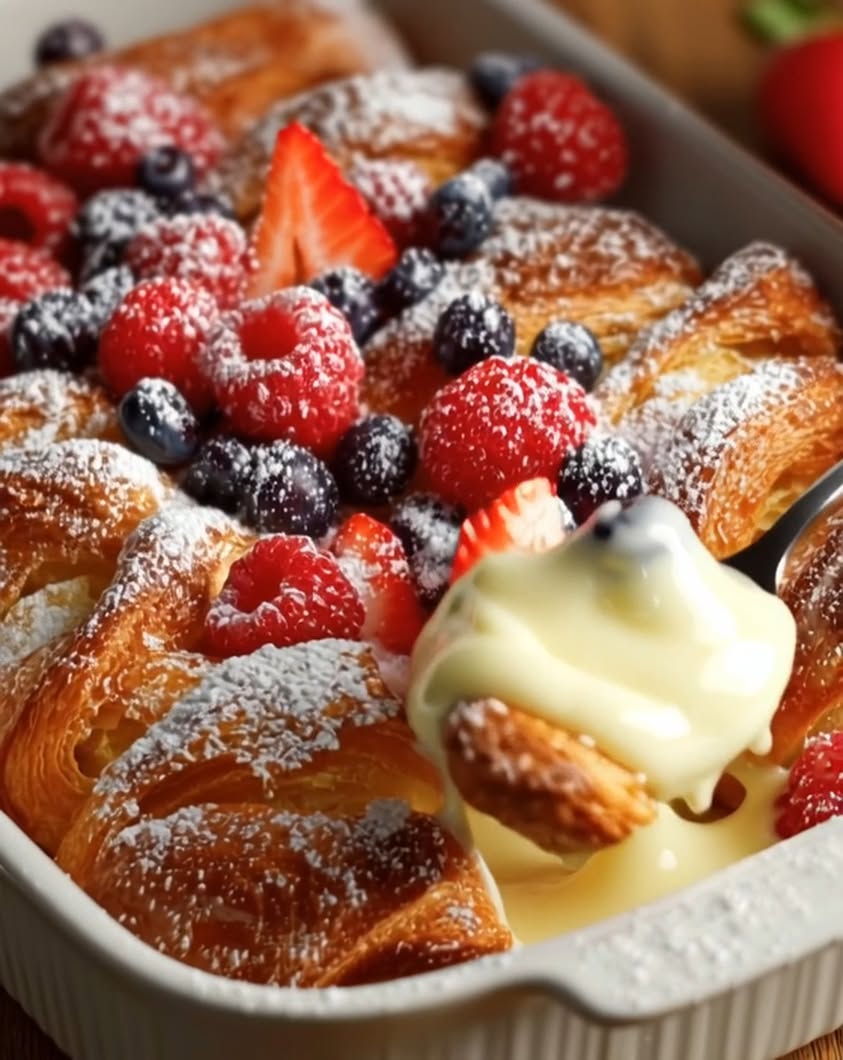 Golden Morning Strawberry Cream Croissants: A Berry Crowned Treat 3 strawberry cream croissant recipe