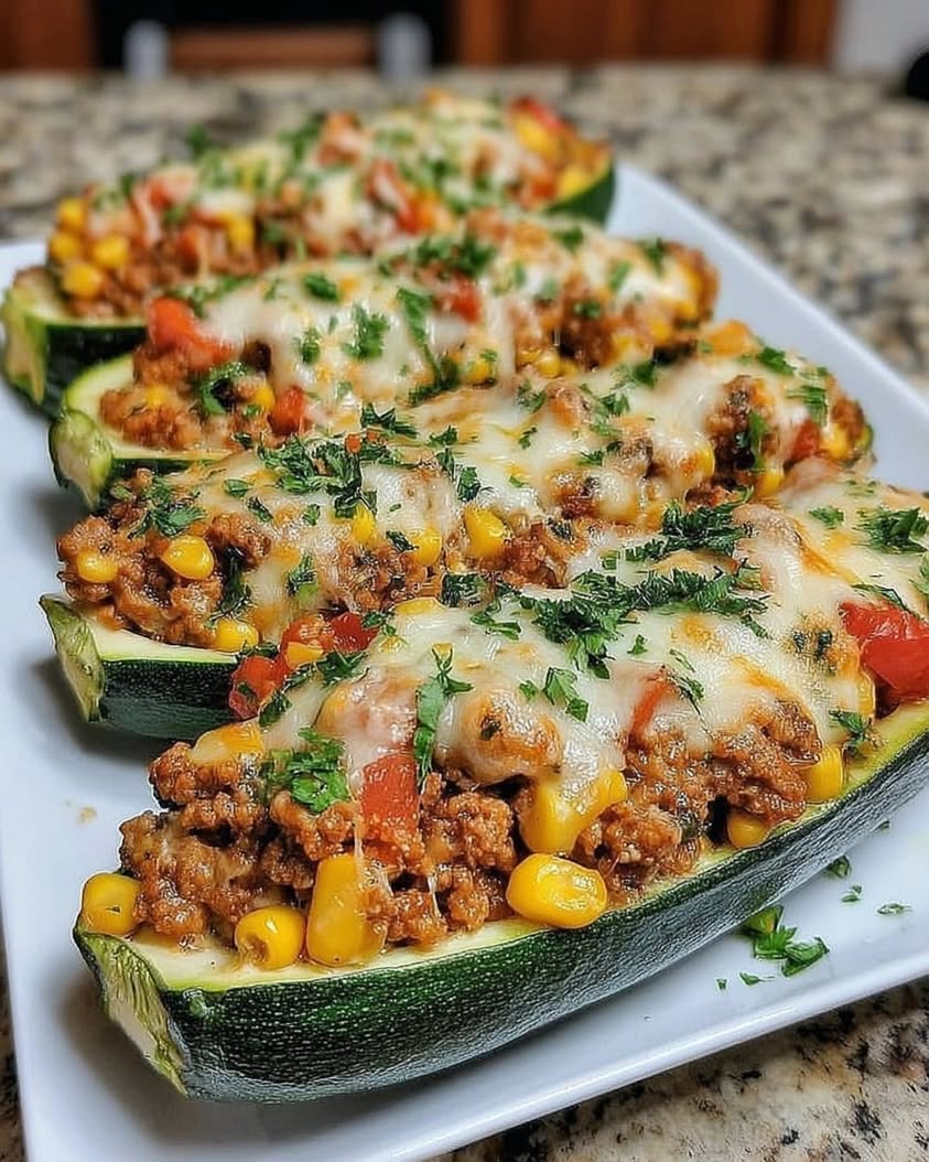 Easy Stuffed Zucchini Boats Recipe: A Delicious Low-Carb Dinner 3 stuffed zucchini boats