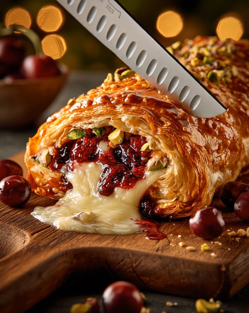 Sweet and Savory Festive Brie Bites with Cherries and Nuts 3 sweet savory nutty festive bites