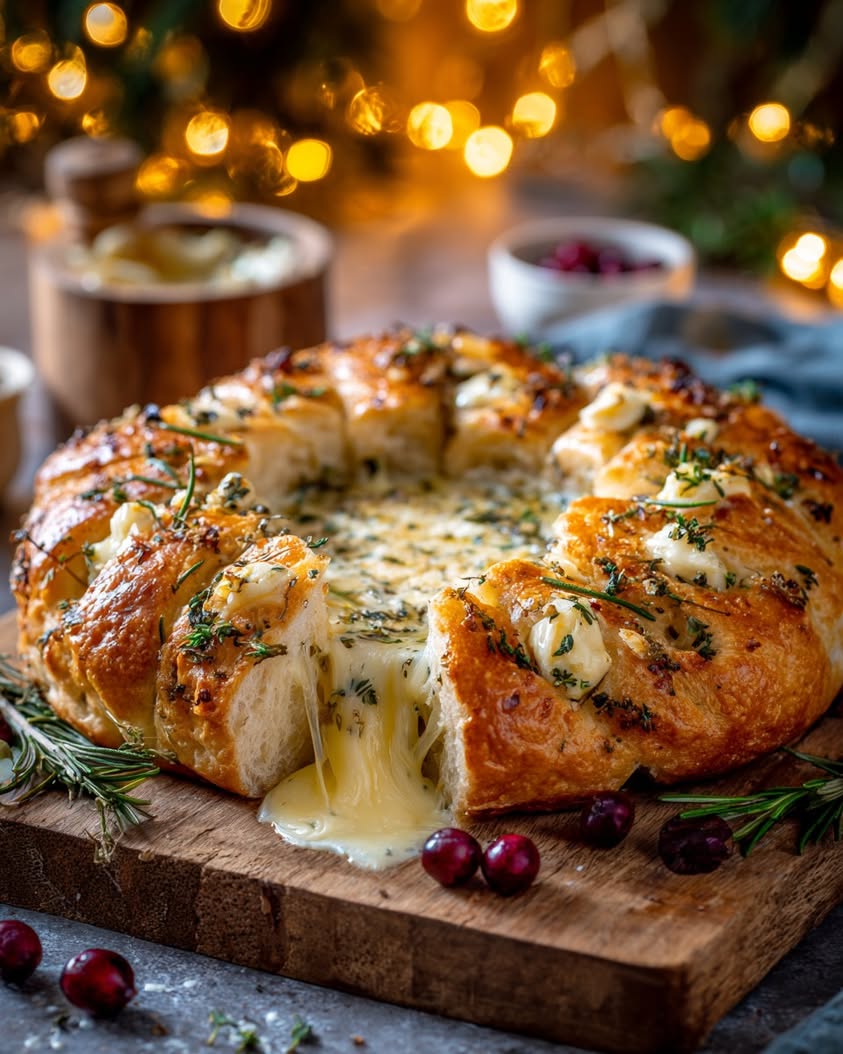 The Only Appetizer You Need This Year: Tear & Share Focaccia Wreath 3 tear share focaccia wreath
