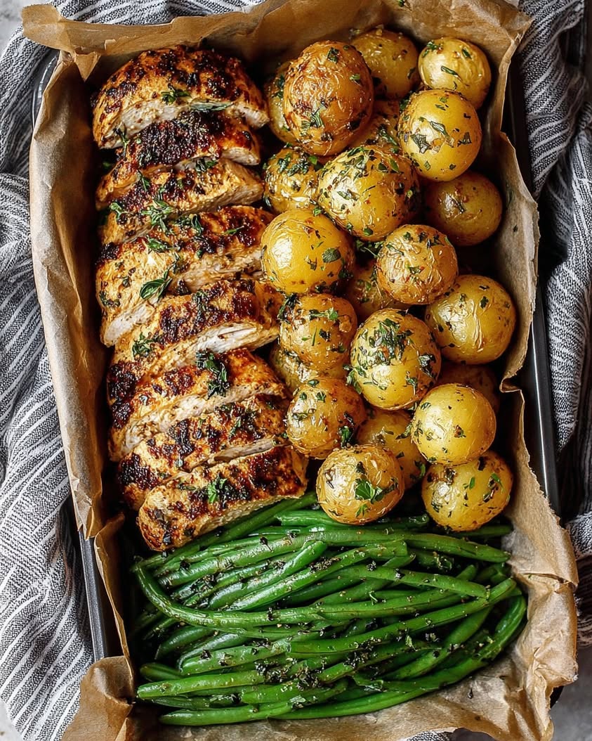 Ultimate Herb-Crusted Chicken with Roasted Potatoes and Green Beans 3 ultimate herb crusted chicken