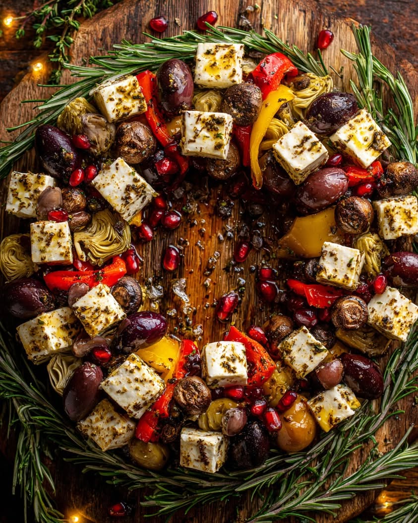 The Ultimate Vegetarian Antipasto Wreath: A Stunning Meat-Free Centerpiece 3 vegetarian antipasto wreath
