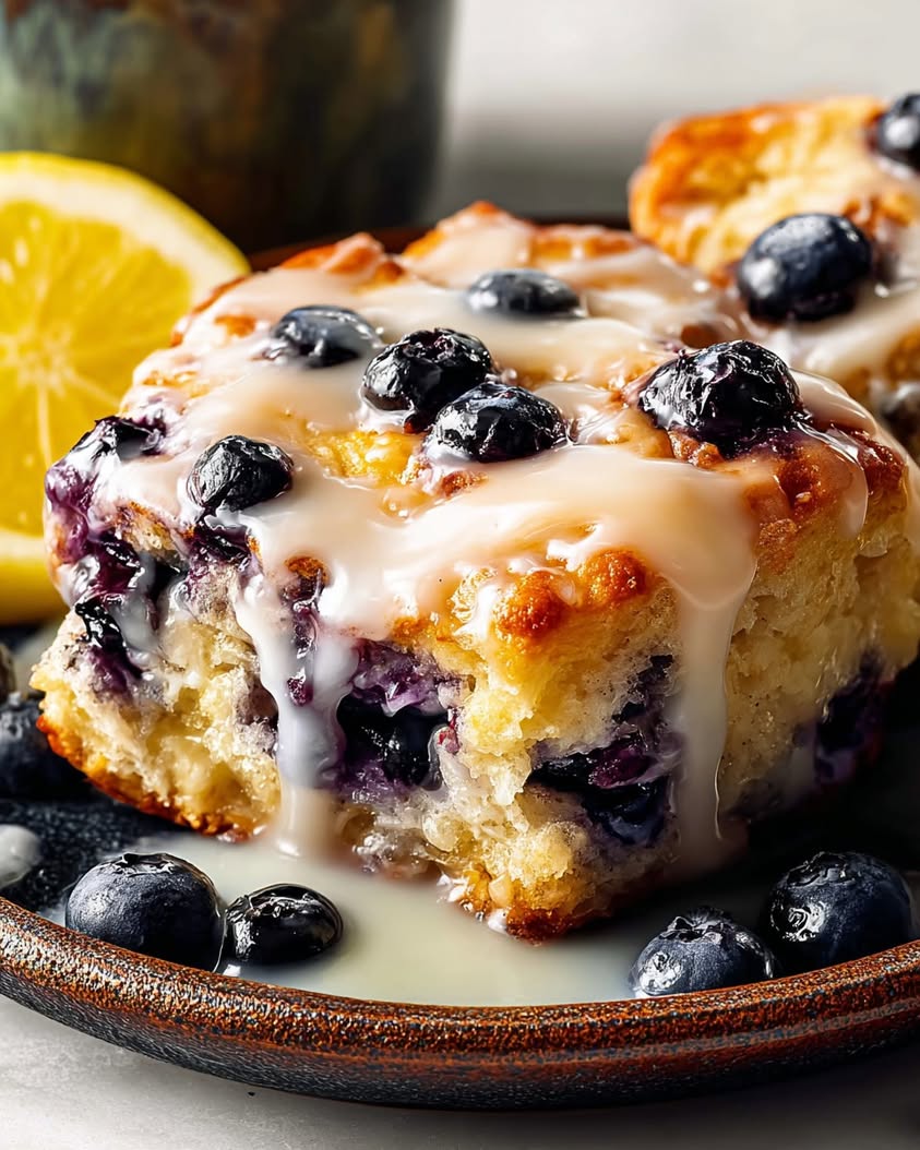 Moist Blueberry Lemon Loaf Recipe with a Zesty Glaze 3 blueberry lemon loaf