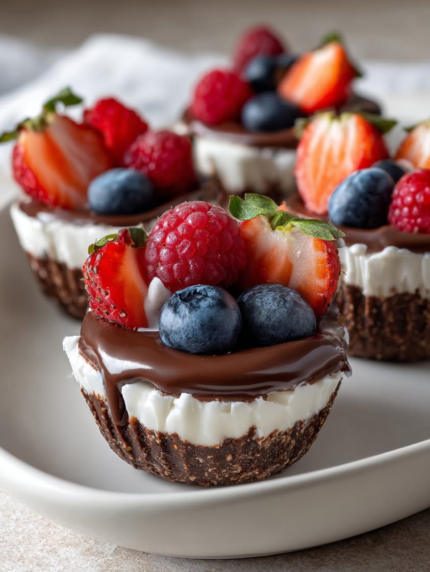 Chocolate Berry Cottage Cheese Cups: A No-Bake Protein Treat 3 chocolate berry cottage cheese cups