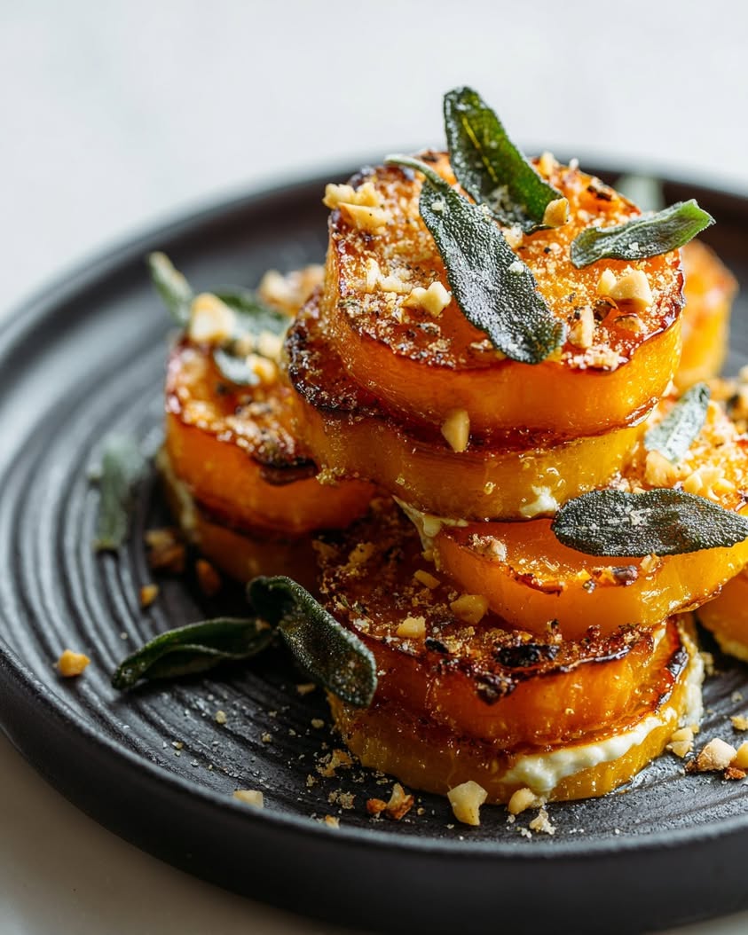 Elegant Roasted Squash Stacks for a Cozy Autumn Meal 3 elegant squash stacks autumn comfort