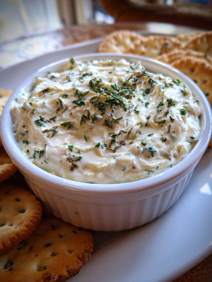 Creamy Garlic Herb Cottage Dip Recipe for Veggies and Crackers 3 garlic herb cottage dip