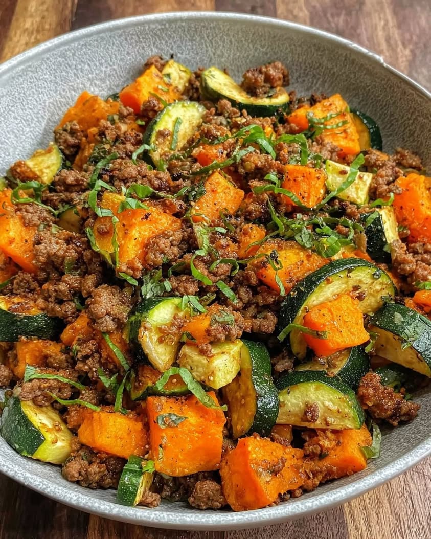 Easy Ground Beef Zucchini Sweet Potato Skillet Recipe 17 ground beef zucchini sweet potato