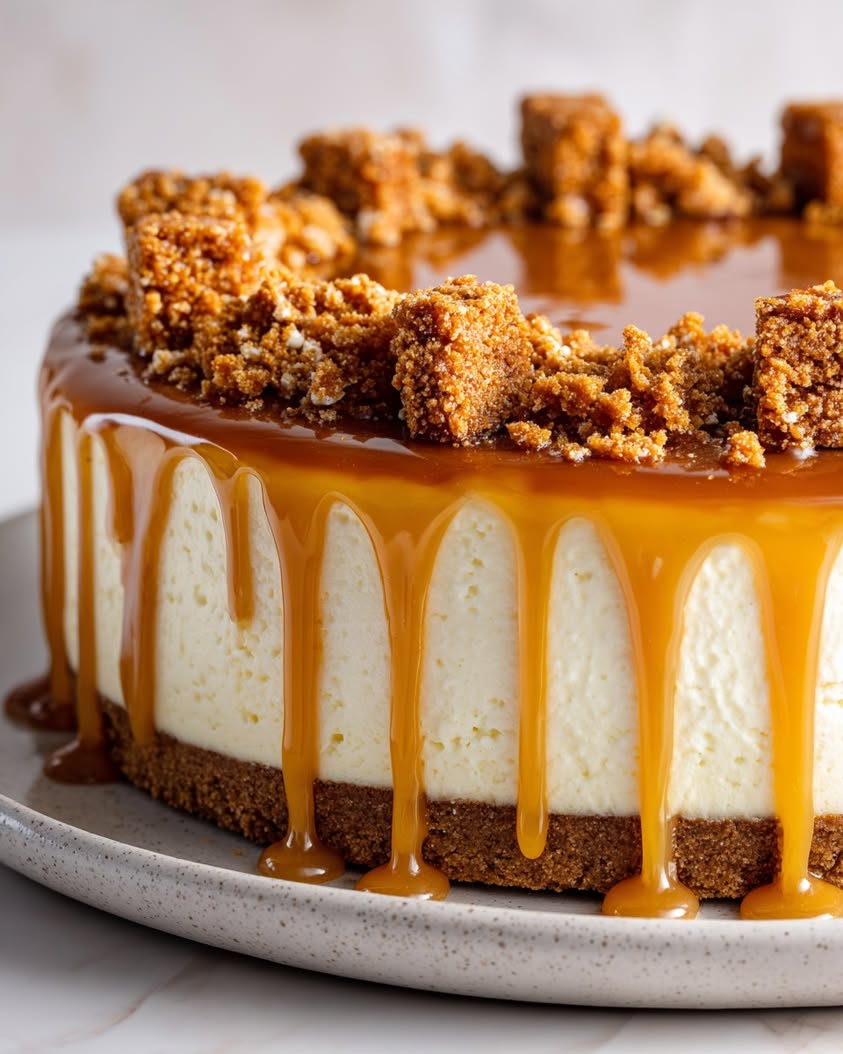 The Ultimate Holiday Cheesecake with Gingerbread Crust and Caramel 3 holiday magic gingerbread cheesecake
