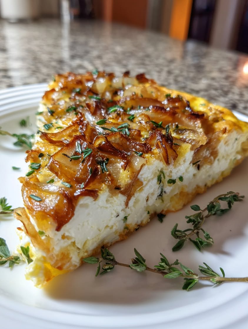 Savory Onion and Herb Cottage Cheese Frittata Recipe 3 onion herb cottage cheese frittata