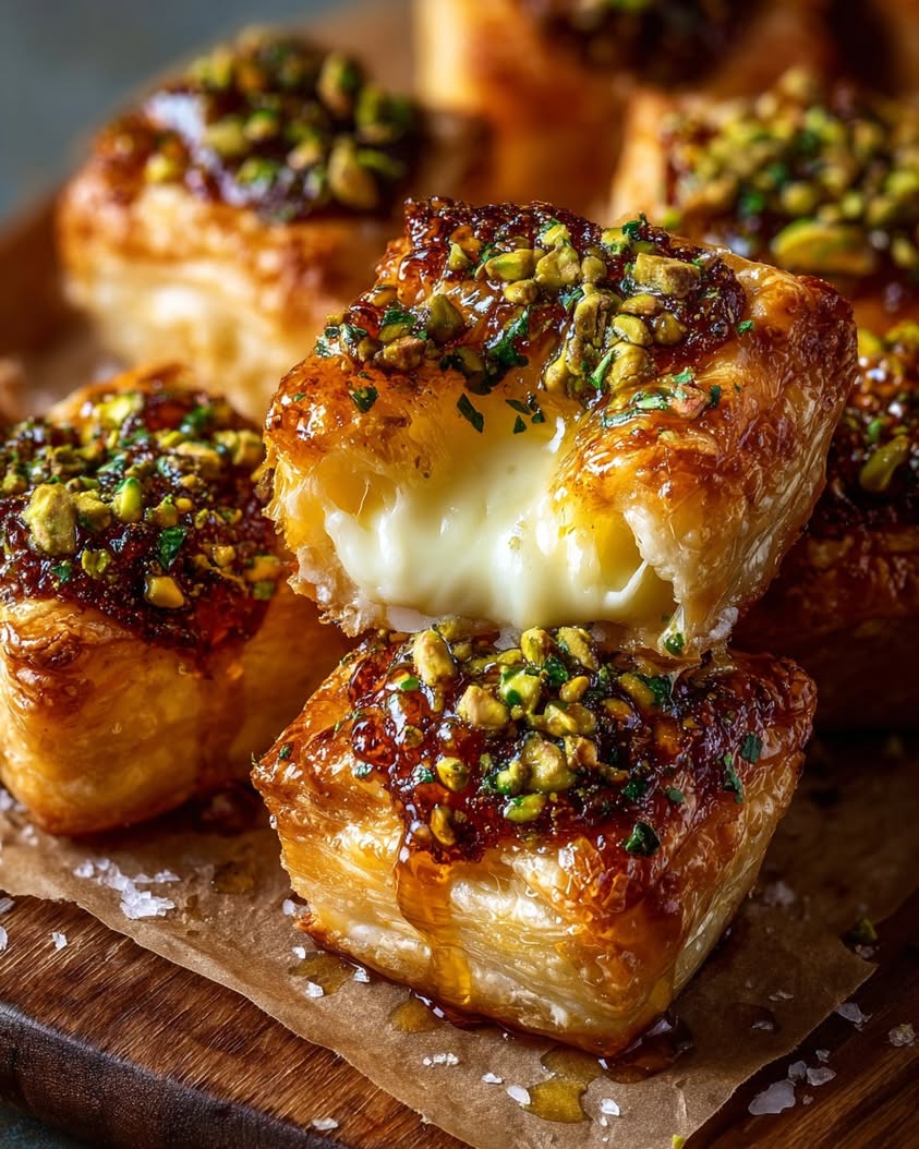 Pistachio-Crusted Brie Bites with Fig Honey Glaze Recipe 19 pistachio crusted brie bites 1