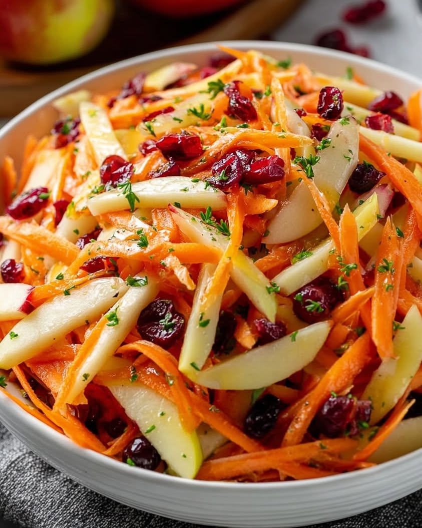 Refreshing Apple Cranberry Carrot Salad for a Healthy Crunch 3 refreshing apple cranberry carrot salad