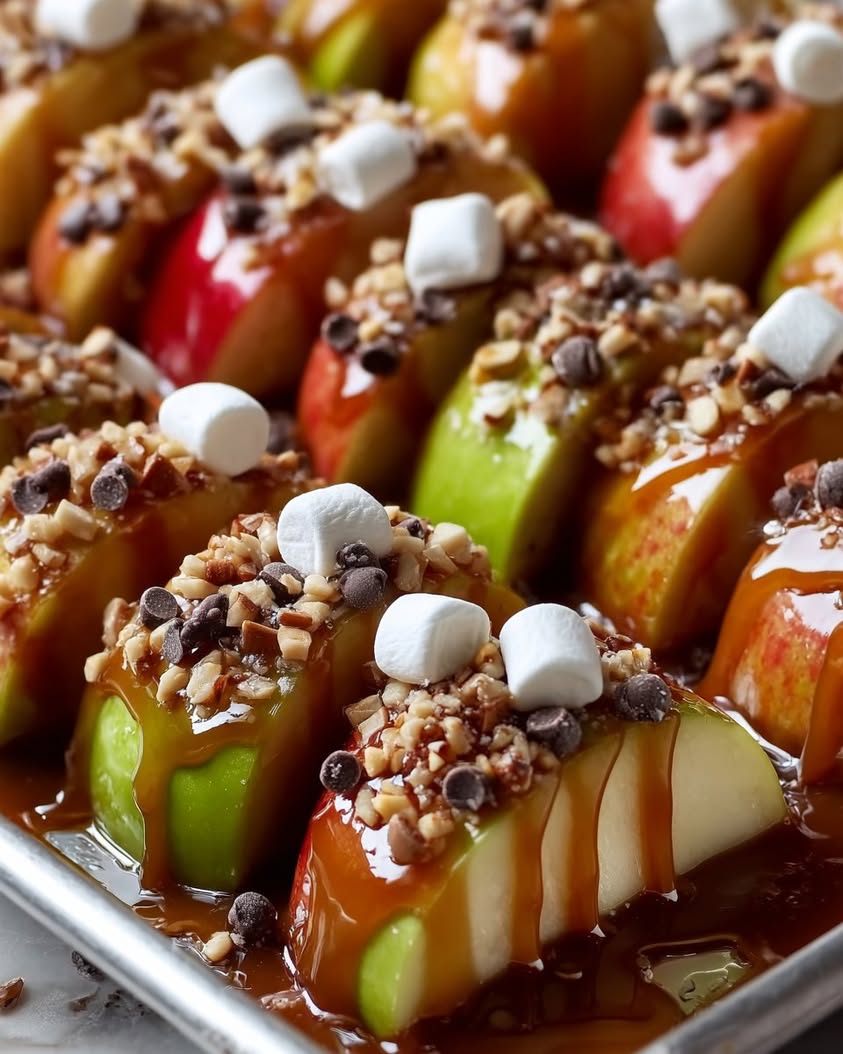 Easy Sheet Pan Caramel Apples for a Crowd-Pleasing Fall Treat 3 sheet pan caramel apples