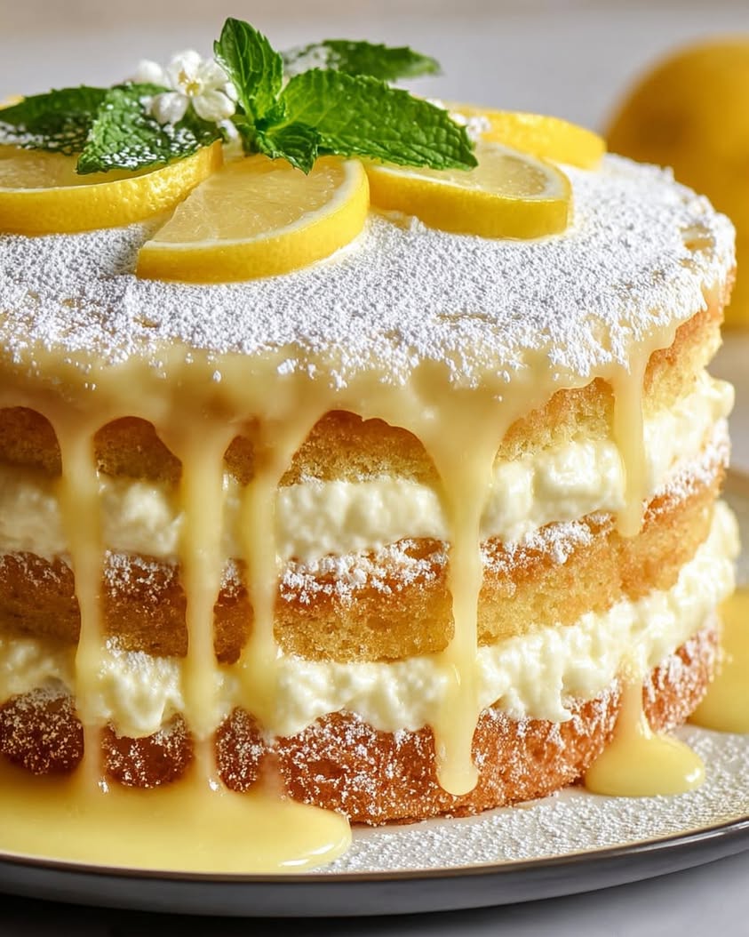 Sunshine Citrus Cloud Cake with a Dreamy Cream Filling 3 sunny cake citrus cream