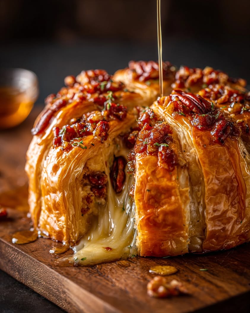 Swicy Hot Honey Baked Brie Bomb Recipe for Your Next Party 14 swicy hot honey baked brie