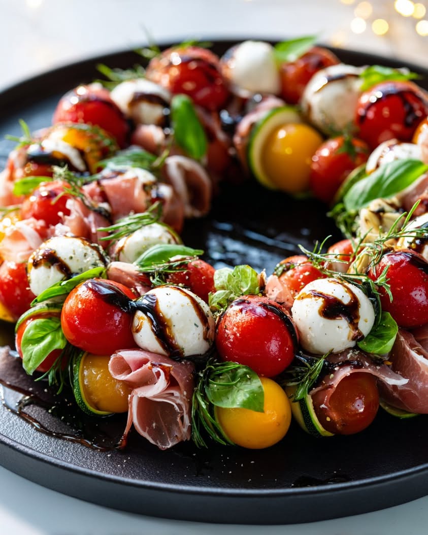 Tomato Basil Wreath Salad: A Stunning Edible Centerpiece 3 tomato wreath salad recipe