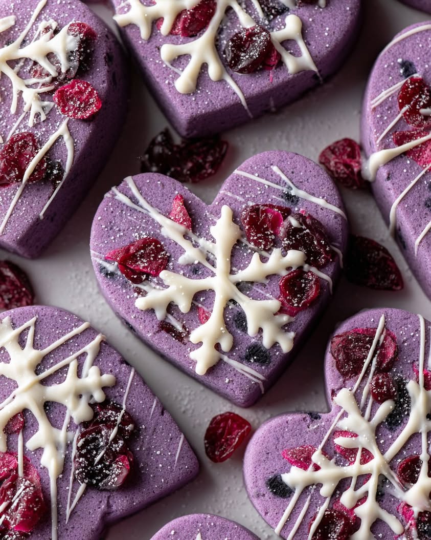 Ube and Cranberry Shortbread Cookies for a Festive Holiday Treat 3 ube cranberry shortbread cookies