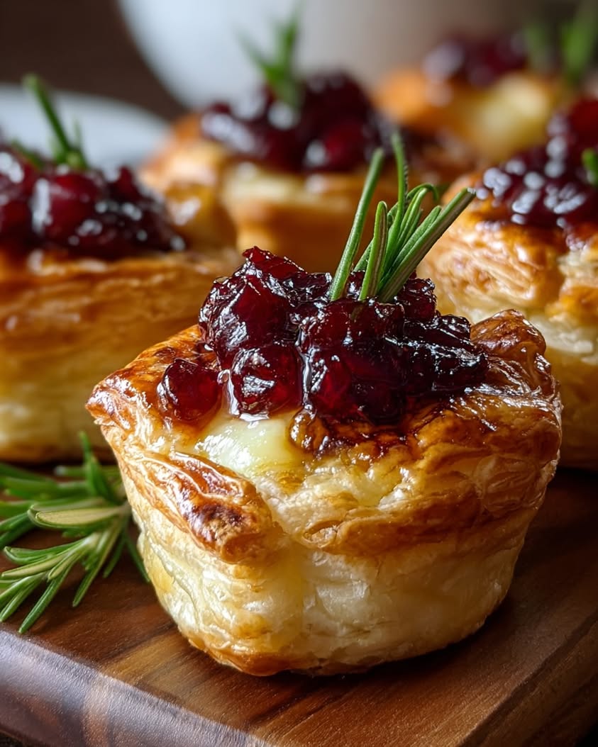 Easy Baked Brie Cranberry Honey Cups Appetizer Recipe 16 baked brie cranberry honey cups