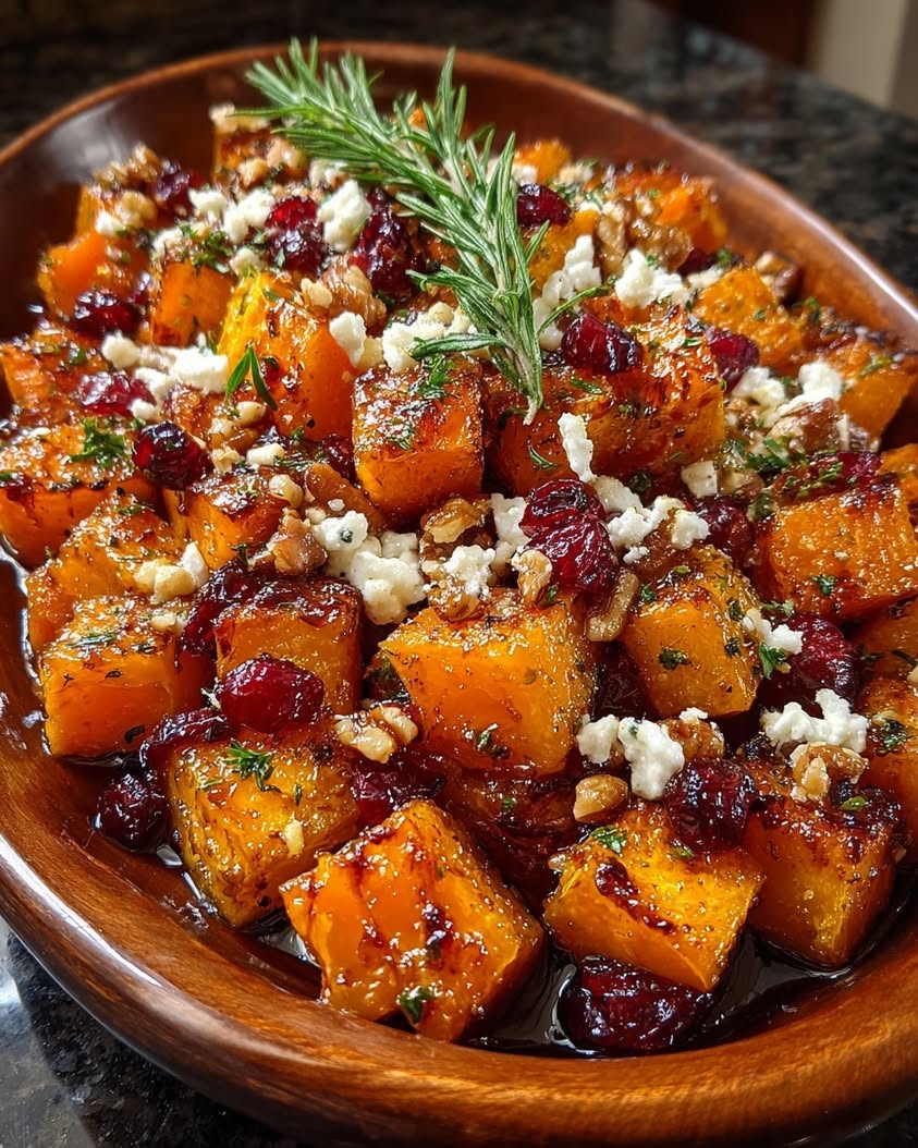 Caramelized Butternut Squash with Feta and Honey Glaze 19 caramelized butternut squash feta walnuts