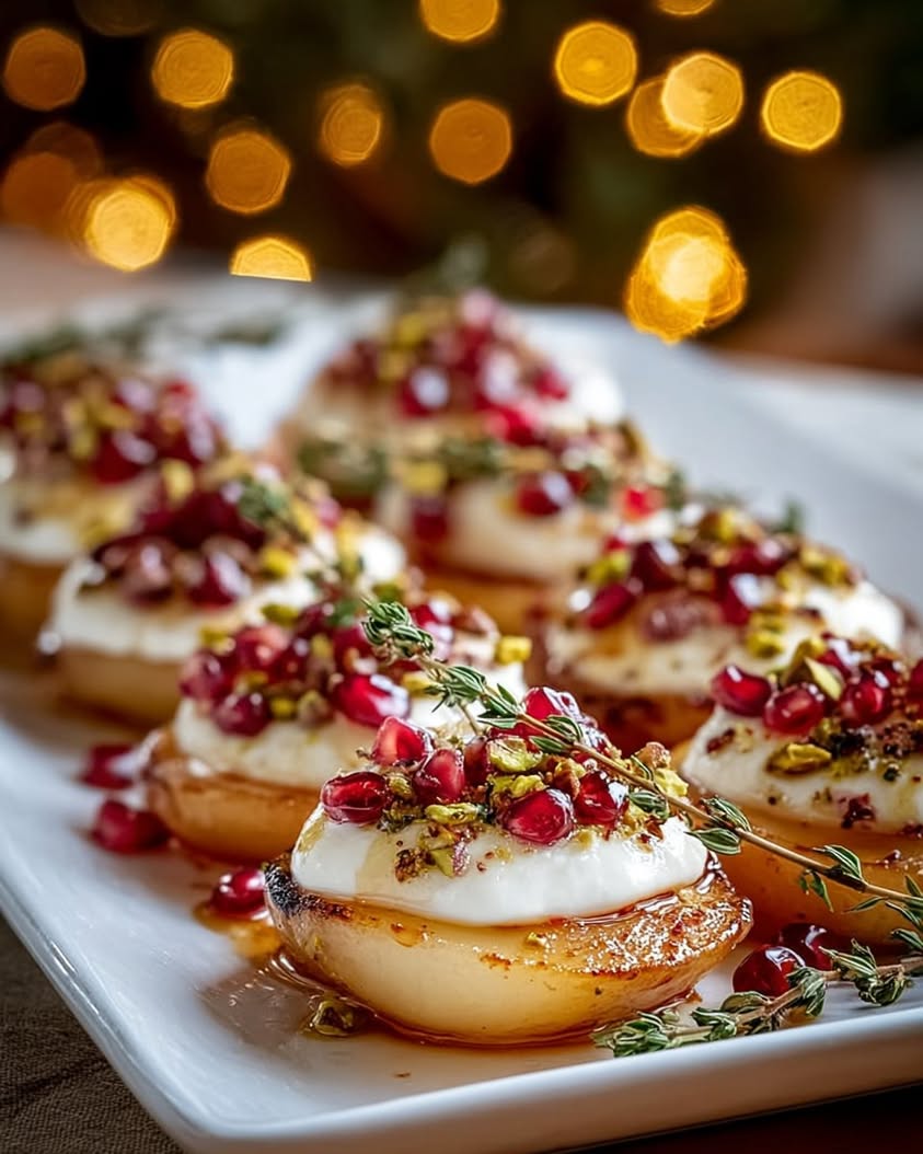 Caramelized Pear and Burrata Salad for an Elegant Holiday Appetizer 16 caramelized pear burrata jewels