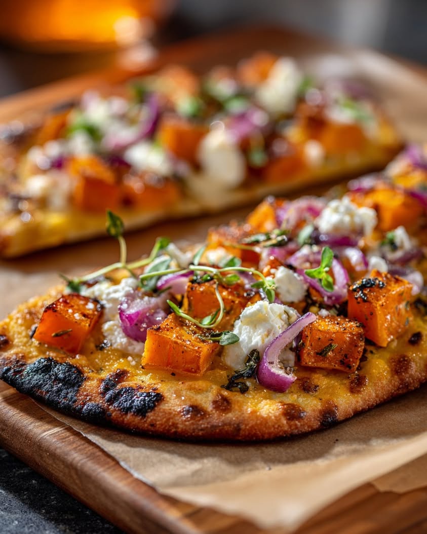 Caramelized Sweet Potato and Goat Cheese Flatbread Recipe 18 caramelized sweet potato goat cheese flatbread