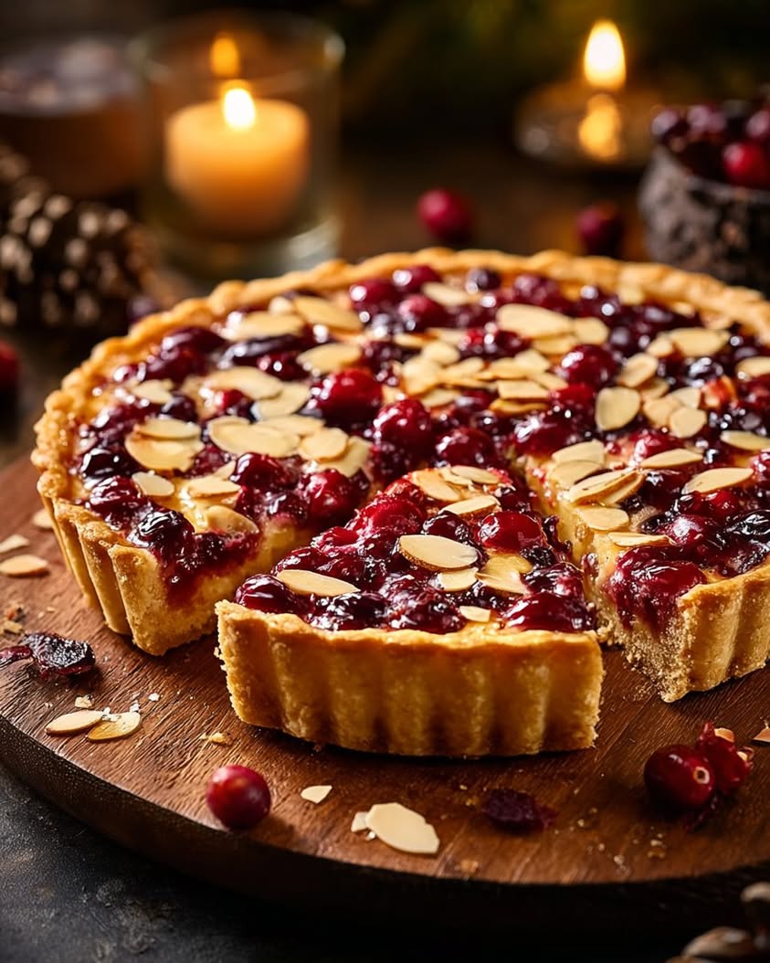 Cranberry Almond Ricotta Tart with Honey Glaze Recipe 18 cranberry almond ricotta tart