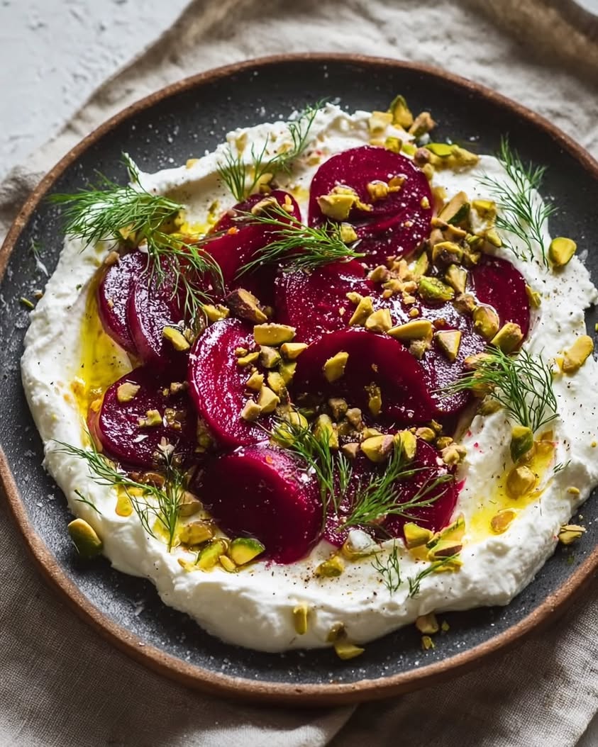 Creamy Whipped Feta Dip with Roasted Beets and Pistachios 18 creamy whipped feta marinated beets
