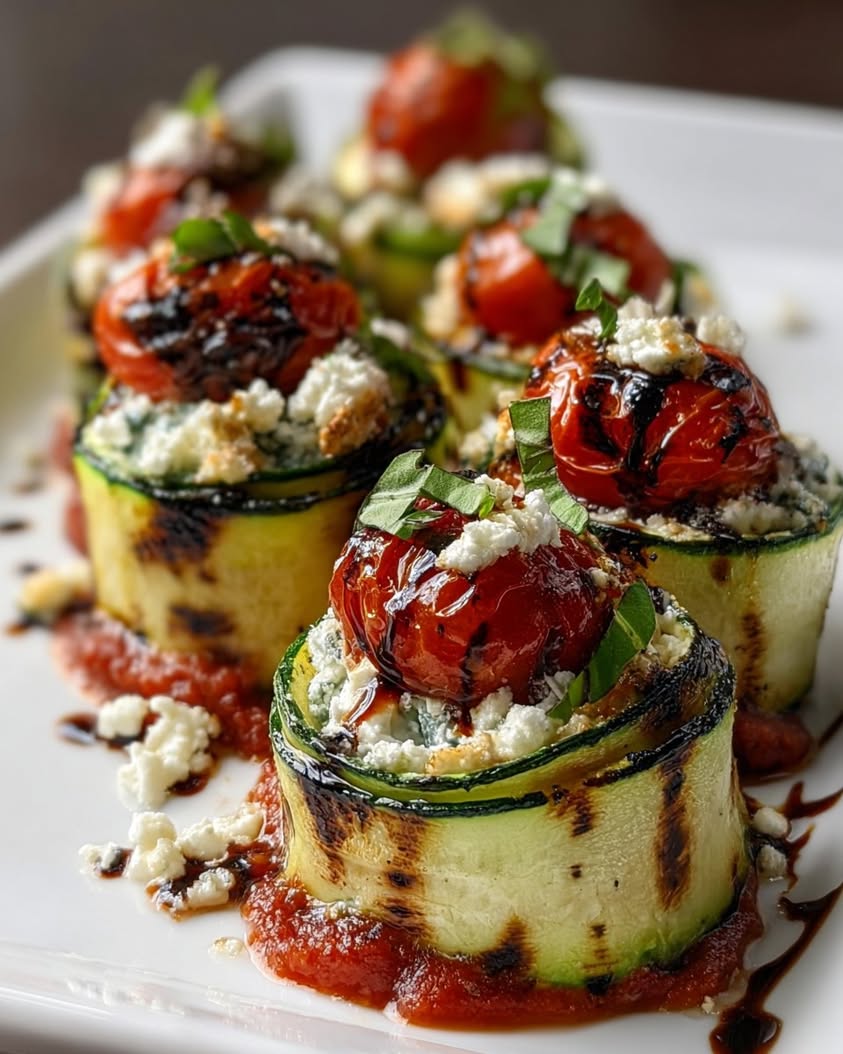 Grilled Zucchini Rollups with Lemon-Basil Ricotta Filling 19 grilled zucchini rollups lemon basil ricotta