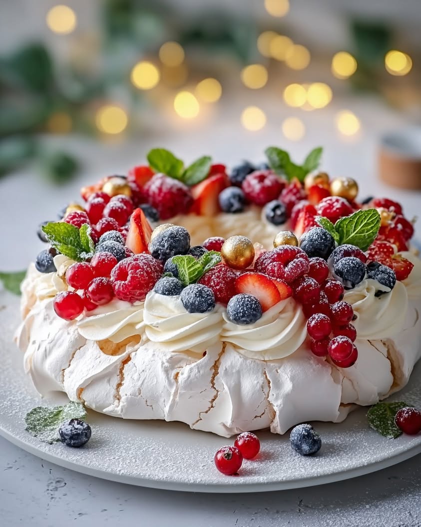 The Crown Jewel Pavlova: A Stunning Berry Holiday Dessert 18 holiday berry meringue crown