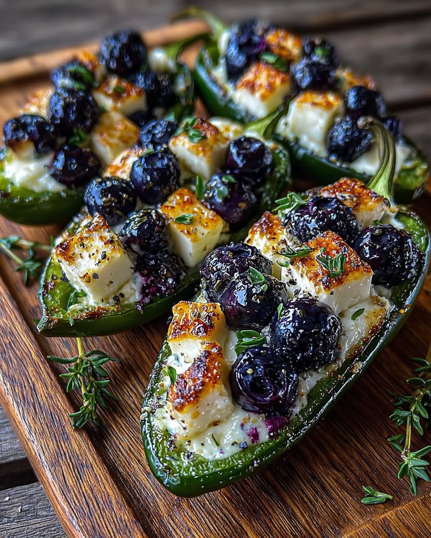 Spicy Blueberry Brie Jalapeño Poppers: An Easy Gourmet Appetizer 15 blueberry brie jalapeno poppers