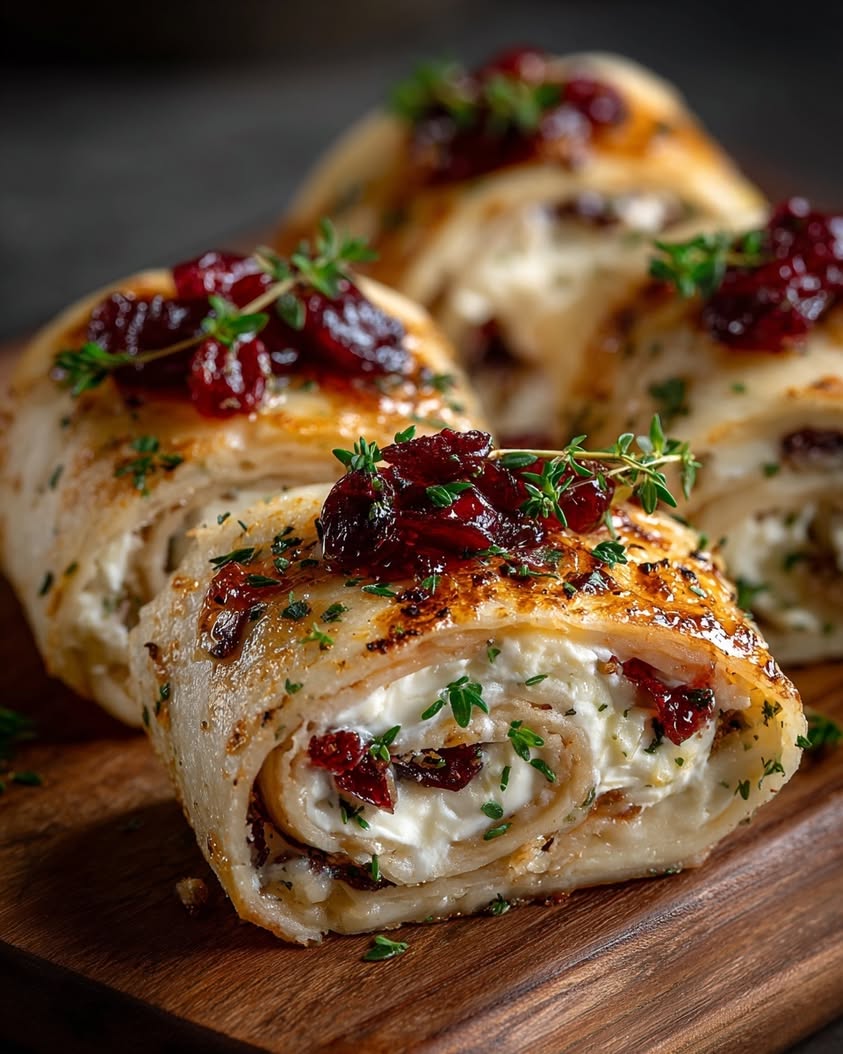Brie and Cranberry Stuffed Flatbread Pinwheels for Effortless Entertaining 17 brie cranberry stuffed flatbread pinwheels